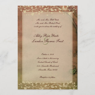 Rustic Chic Warm Colours Wedding Invitation
