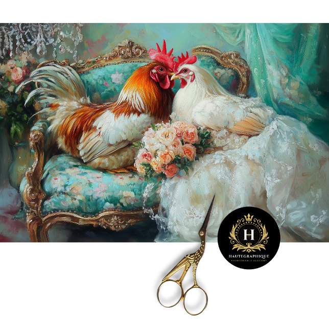 Rustic Chic Wedding Chickens Decoupage  Tissue Paper (Creator Uploaded)
