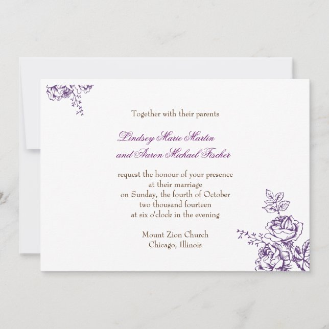 Rustic Chic Wedding Invitation (Front)