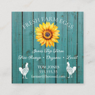 Rustic Chicken Egg Farmer Business Card   Poultry 