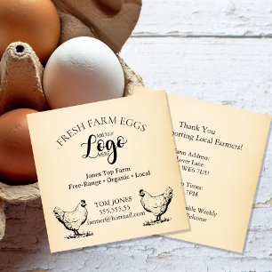 Rustic Chicken Egg Farmer Business Card Poultry