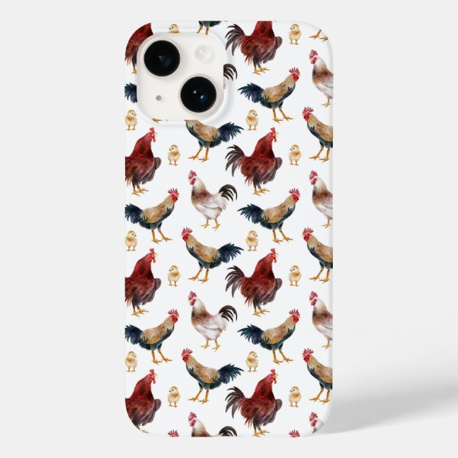 Rustic Chicken Pattern Case-Mate iPhone Case (Back)