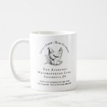 Rustic Chicken Script Family Farm Business Coffee Mug<br><div class="desc">This coffee mug is perfect to be used as merchandise for your farm eggs business. Featuring a rustic hand-drawn chicken with eggs and leaves,  and a matching country typography. You can easily add your custom wording to this design by using the "Personalise" button!</div>