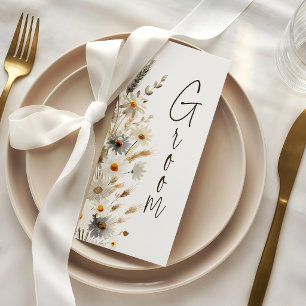 Rustic Chicken Wedding Groom Reserved Seating Card