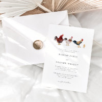 Rustic Chicken Wedding Invitation