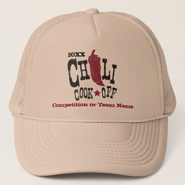 Rustic Chilli Cook Off Competition Trucker Hat (Front)