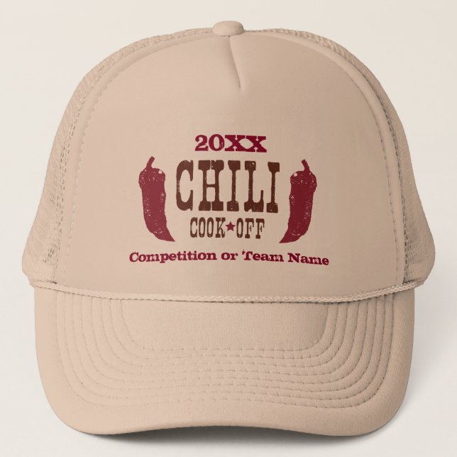 Rustic Chilli Cook Off Competition Trucker Hat (Front)