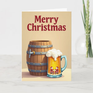 Rustic Christmas Barrel Card