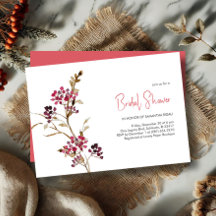 Rustic Christmas Bridal Shower Invitation
