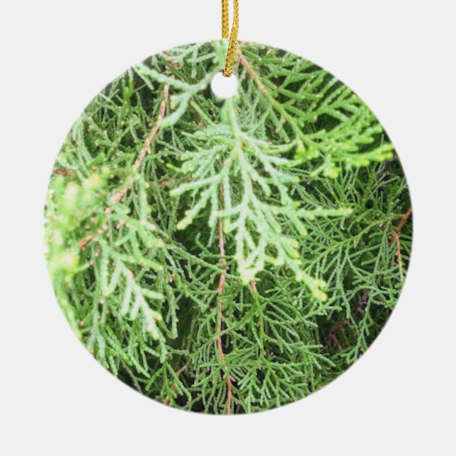 Rustic Christmas  Ceramic Tree Decoration (Front)