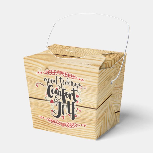 Rustic Christmas Comfort & Joy Favour Box (Front Side)