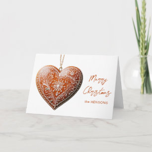 Rustic Christmas Cookie Decorated Traditional Holiday Card