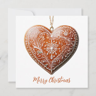 Rustic Christmas Cookie Decorated Traditional Holiday Card