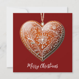 Rustic Christmas Cookie Decorated Traditional Holiday Card