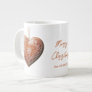 Rustic Christmas Cookie Decorated Traditional Large Coffee Mug