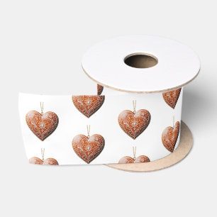 Rustic Christmas Cookie Decorated Traditional Satin Ribbon