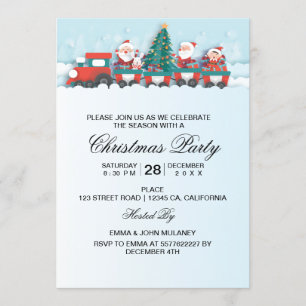 Rustic Christmas country corporate mistletoe light Invitation
