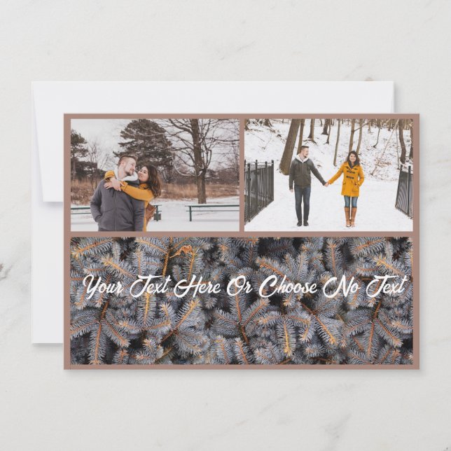 Rustic Christmas Elegant Winter Solstice Woodland Holiday Card (Front)