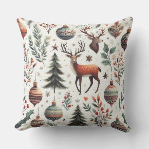 Rustic Christmas Forest Cushion
