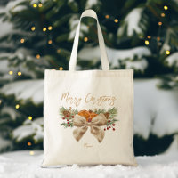 Rustic Christmas gifts pines coquette bow berries