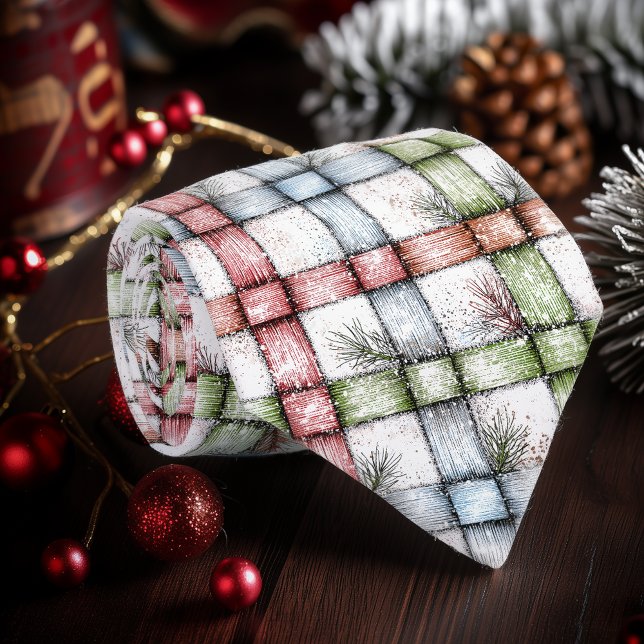 Rustic Christmas Gingham Necktie (Creator Uploaded)