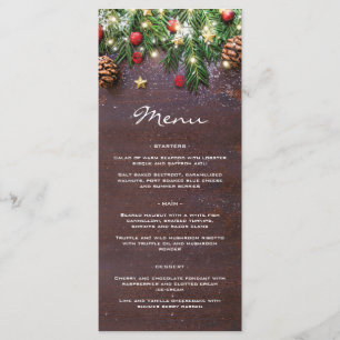 Rustic Christmas Holiday Dinner Party Menu