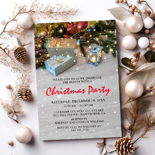 Rustic Christmas Holiday Party Invitation