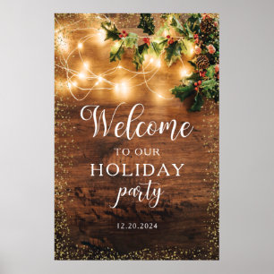 Rustic Christmas Holiday Welcome Sign
