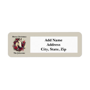 Rustic Christmas Horse Red Wreath