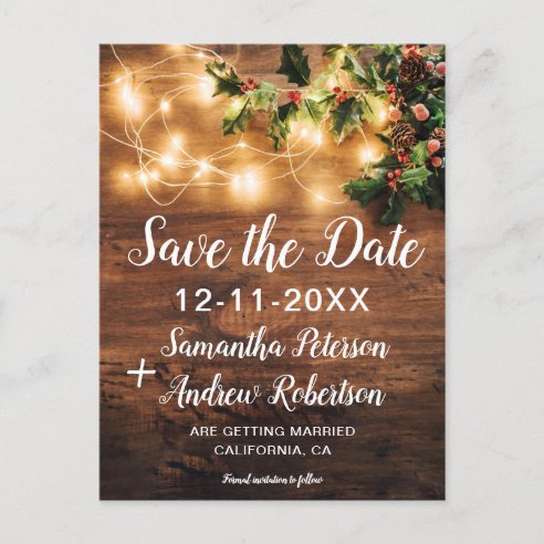 Christmas Save the Date Cards | Zazzle UK