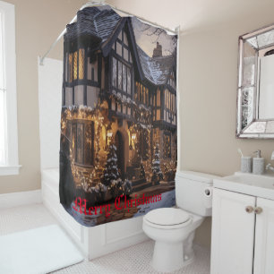 Rustic Christmas Magic Shower Curtain