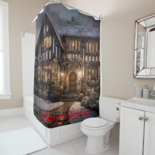 Rustic Christmas Magic Shower Curtain