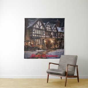 Rustic Christmas Magic Tapestry