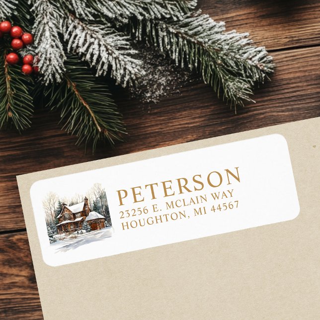 Rustic Christmas New Home Return Address (Creator Uploaded)