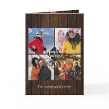 Rustic Christmas 🎄 Parka Posse Barn Wood Card