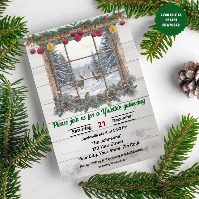 Rustic Christmas Party  Invitation (Creator Uploaded)