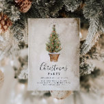 Rustic Christmas Party Invitation<br><div class="desc">Rustic Christmas Party invitation designed with a watercolor Christmas tree. Cava Party Design</div>