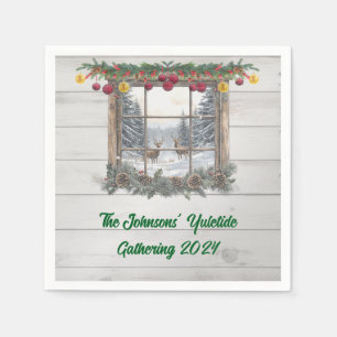 Rustic Christmas Party  Napkin