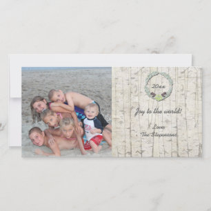 Rustic Christmas Photo Card Birchwood groupon
