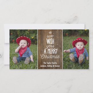 Rustic Christmas photo card - Merry Christmas