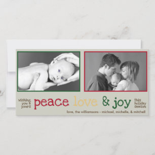 Rustic Christmas Photocards (Grey) Holiday Card