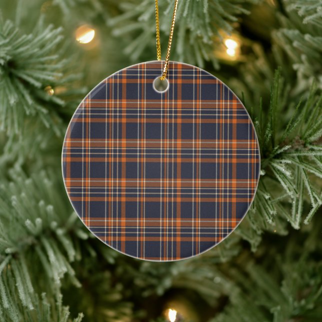 Rustic Christmas plaid Ceramic Tree Decoration (Tree)