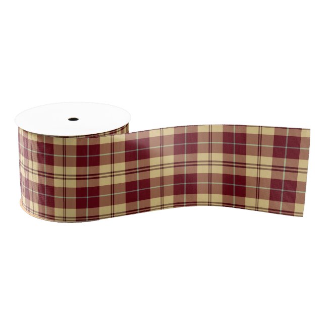 Rustic Christmas plaid tartan pattern Grosgrain Ribbon (Spool)