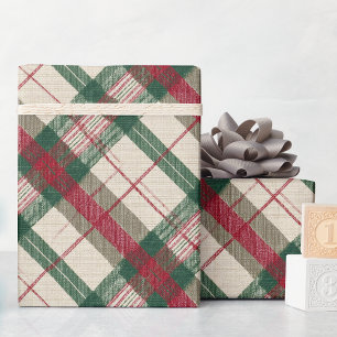 Rustic Christmas Plaid Wrapping Paper