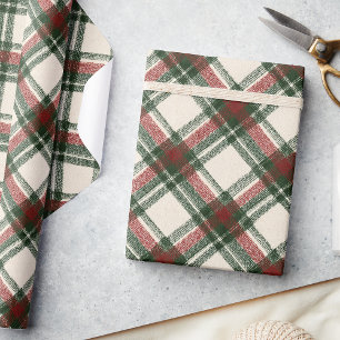 Rustic Christmas Plaid Wrapping Paper