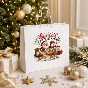 Rustic Christmas Red Green Holiday Gift Bag Style