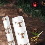 Rustic Christmas Reindeer Antler Ornaments Wrapping Paper<br><div class="desc">Rustic Christmas Reindeer Antler Ornaments Holiday Gift Wrapping Paper featuring a cute festive holiday deer festooned with woodsy ornaments! Great for a family or corporate party,  and easy to customise with your own details.</div>