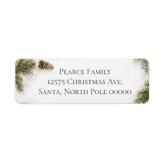 Rustic Christmas Return Label