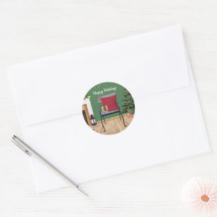 Rustic Christmas Scene Stickers