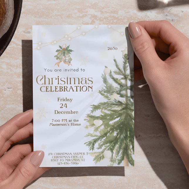 Rustic Christmas Tree Invitations | Elegant & Cosy (Creator Uploaded)
